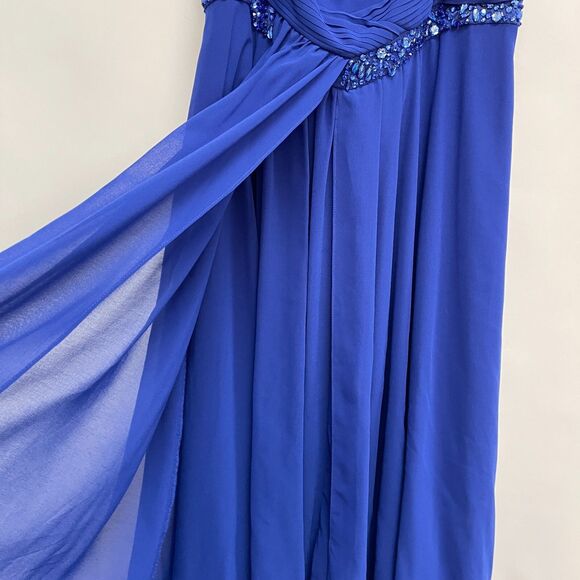 City Chic Women's Dress Size L 20 Blue Strapless Spaghetti Straps NWOT - Picture 3 of 11